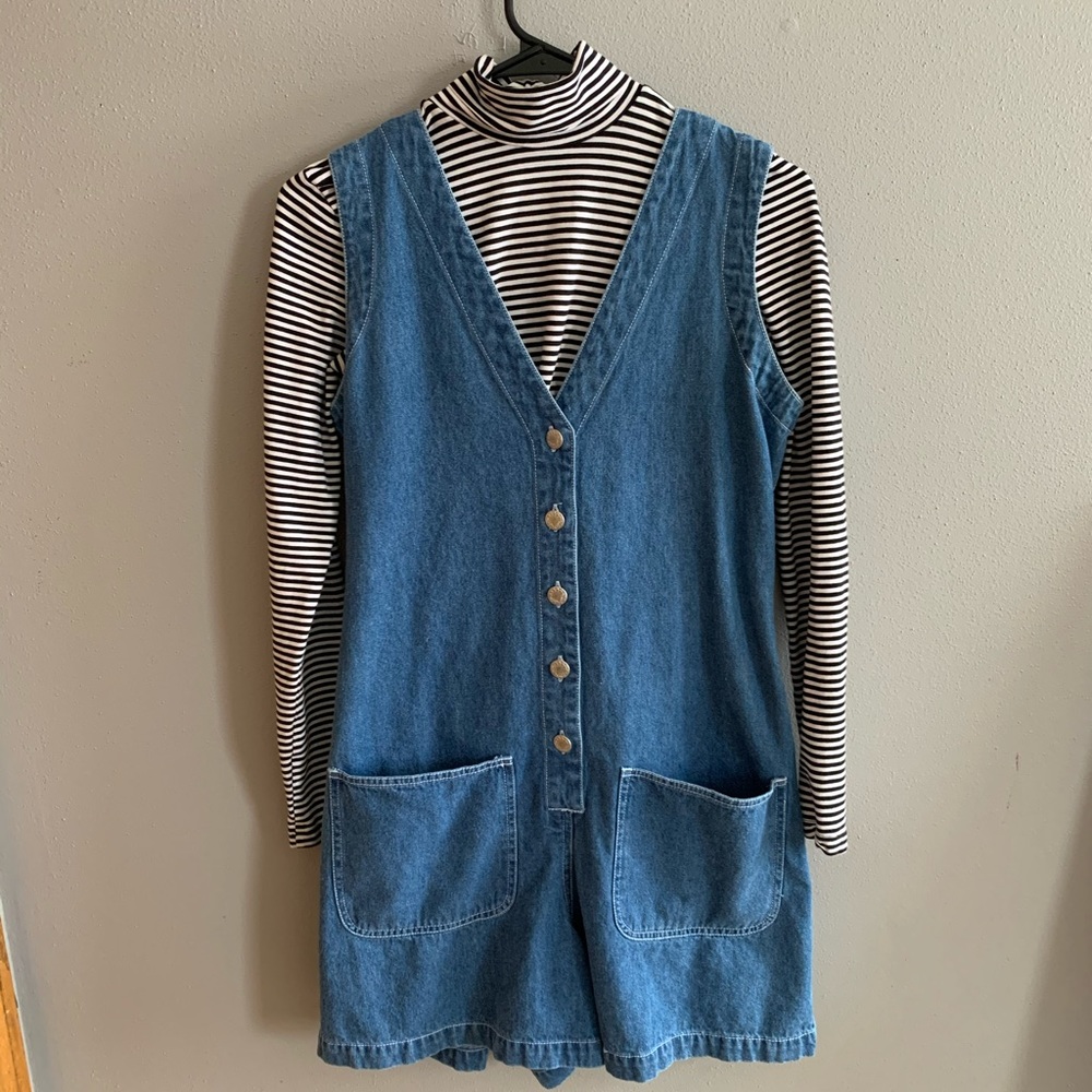 Denim romper
